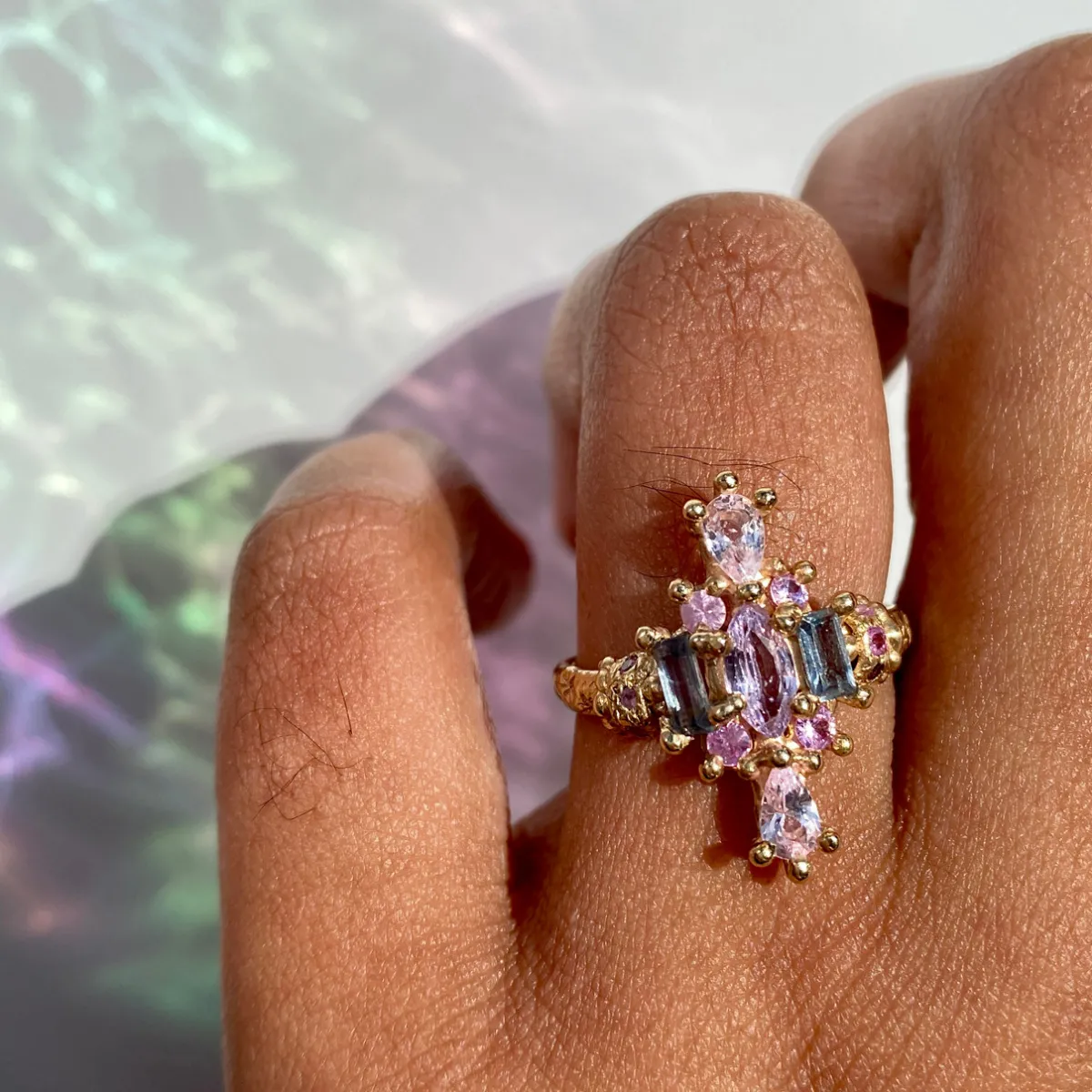 Tomfoolery Lilac Kaleidoscope Art Ring Sale