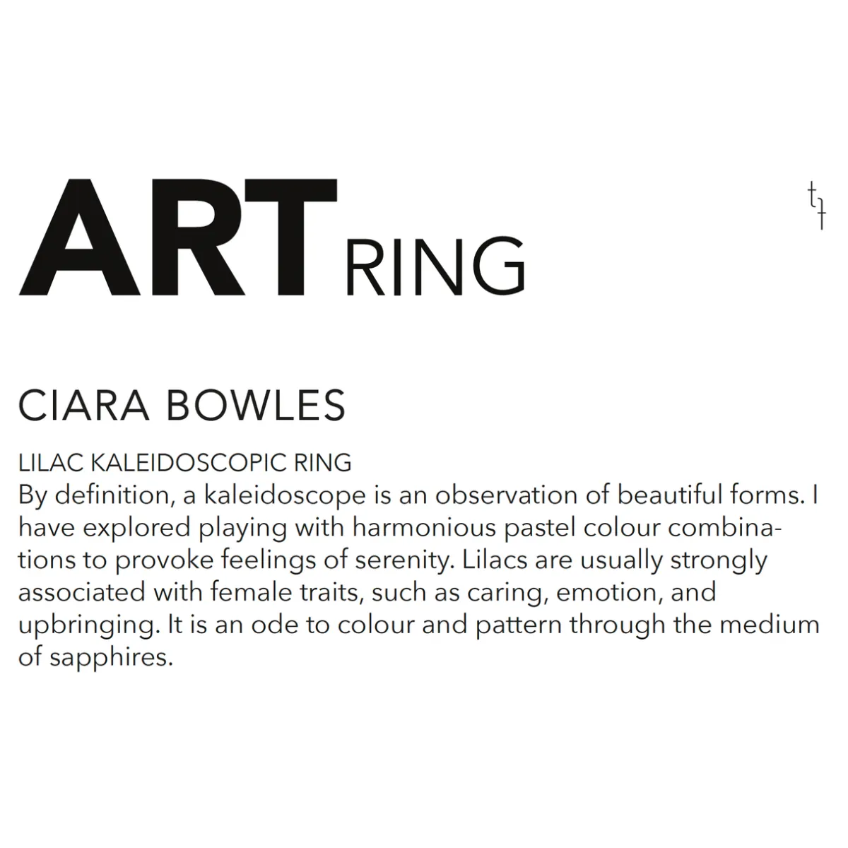 Tomfoolery Lilac Kaleidoscope Art Ring Sale