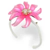 Tomfoolery Lily Lucite Flower Cuff Bracelet Magenta(Out of Stock) Outlet
