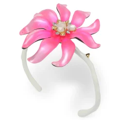 Tomfoolery Lily Lucite Flower Cuff Bracelet Magenta(Out of Stock) Outlet