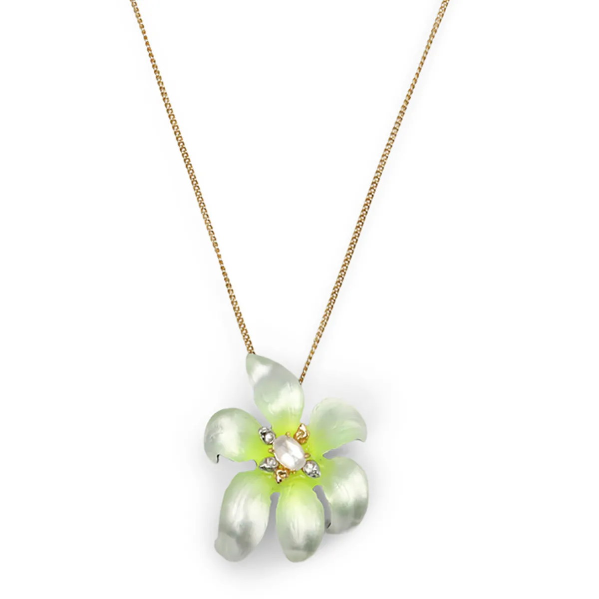 Tomfoolery Lily Lucite Flower Pendant White Online