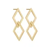 Tomfoolery Linear Double Diamond Link Drop Earrings Online