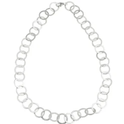 Tomfoolery Linear Large Circle Chain Necklace Fashion