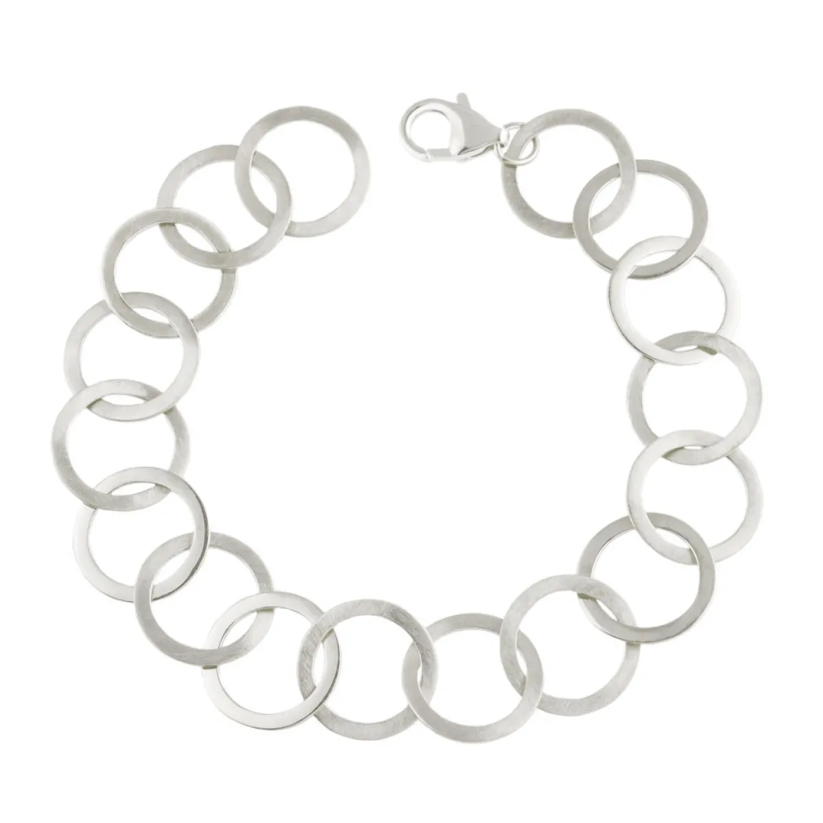 Tomfoolery Linear Large Circle Chain Link Bracelet New
