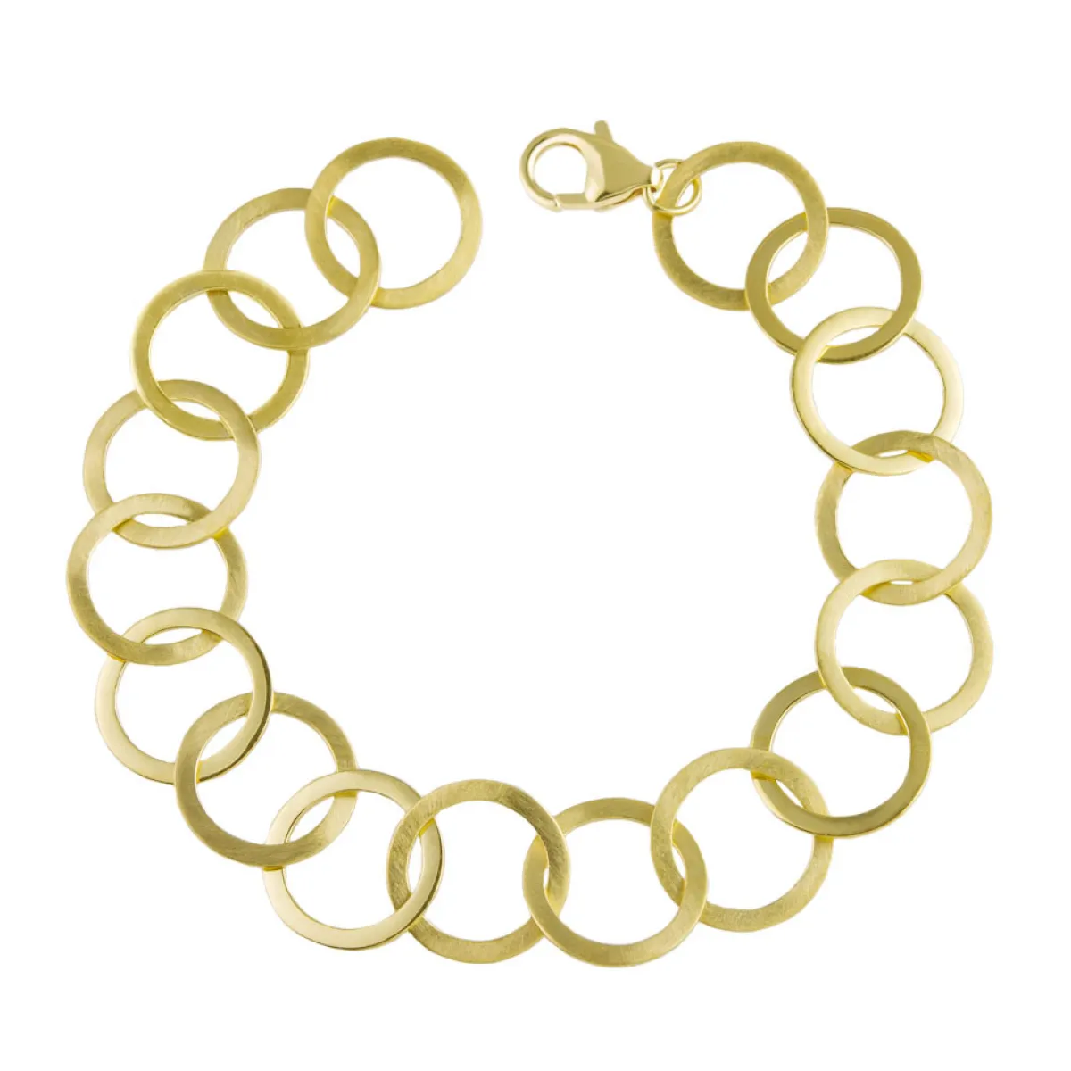 Tomfoolery Linear Large Circle Chain Link Bracelet New