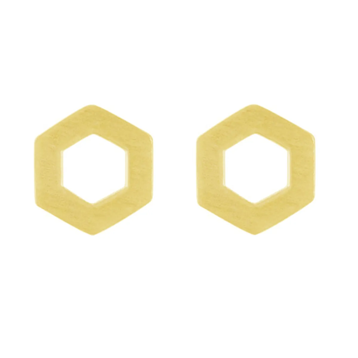 Tomfoolery Linear Large Hex Frame Studs Online