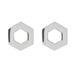 Tomfoolery Linear Large Hex Frame Studs Online
