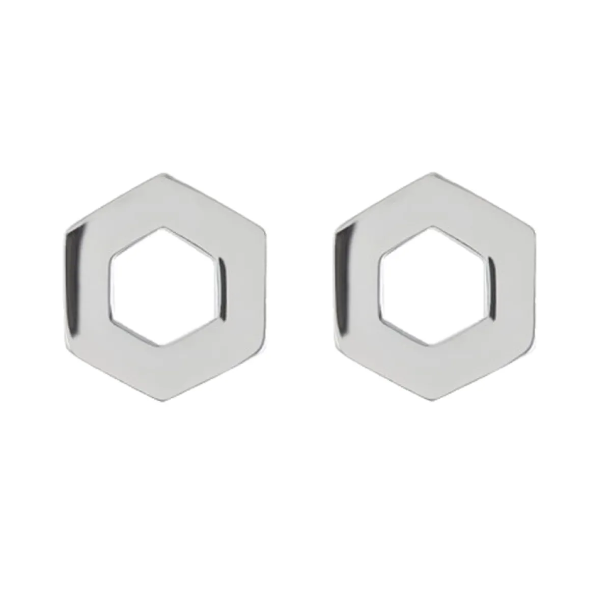 Tomfoolery Linear Large Hex Frame Studs Online