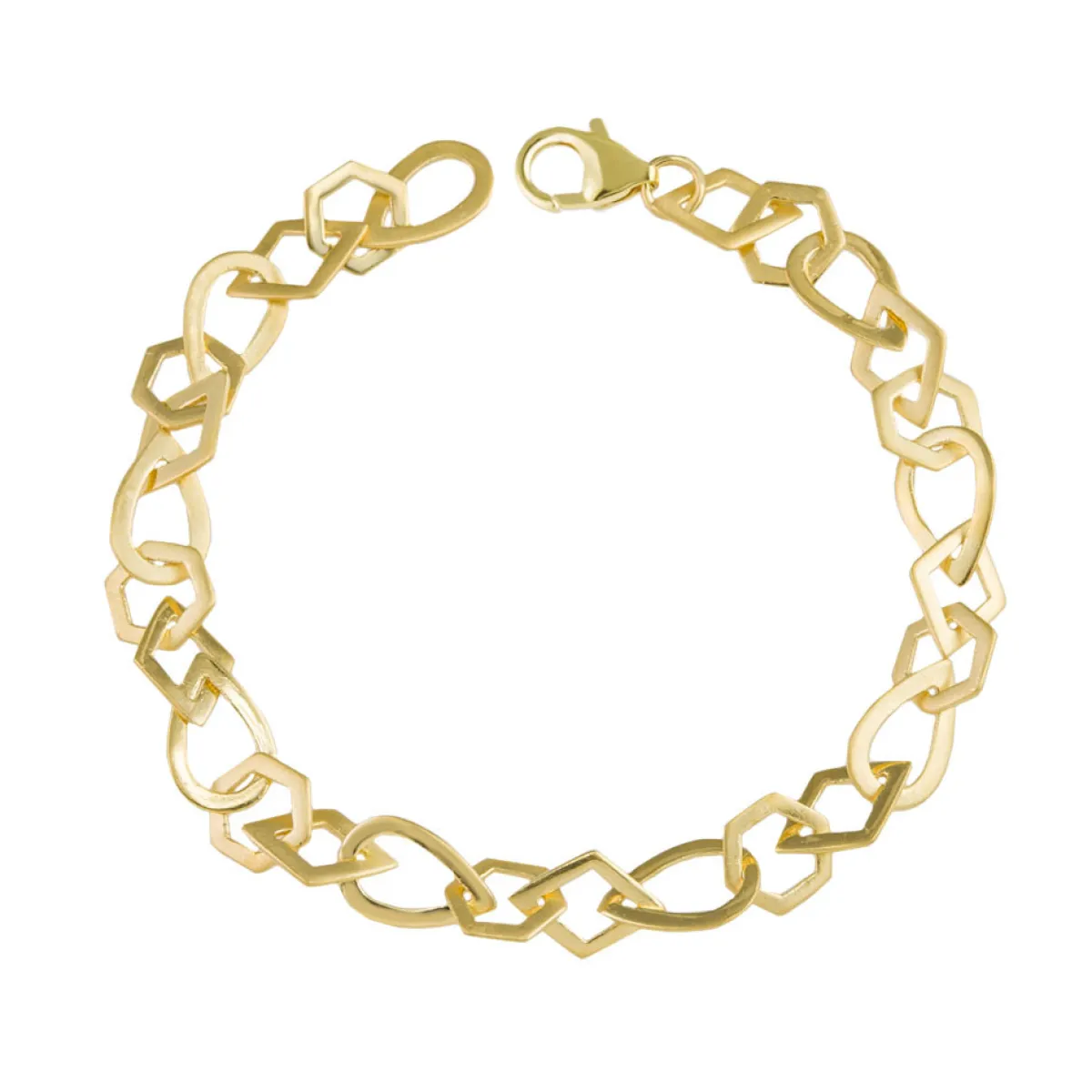 Tomfoolery Linear Multi Shape Chain Link Bracelet Clearance