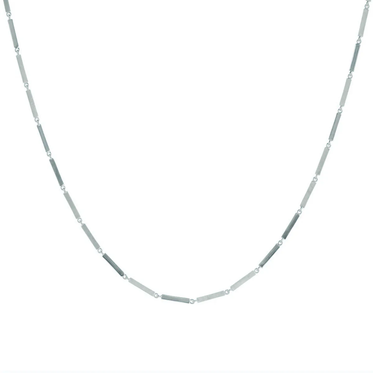 Tomfoolery Linear Slim Bar Link Necklace Clearance