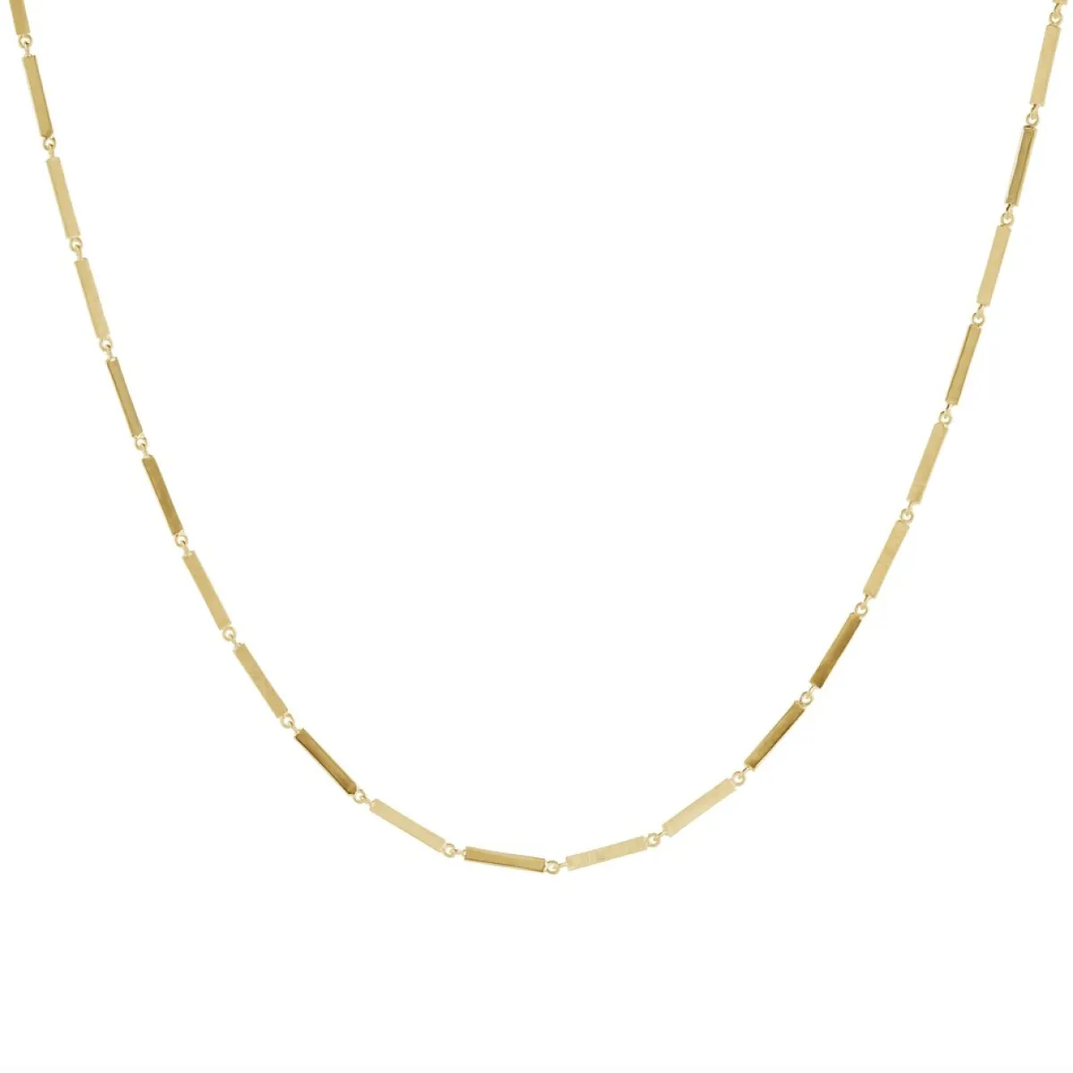 Tomfoolery Linear Slim Bar Link Necklace Clearance