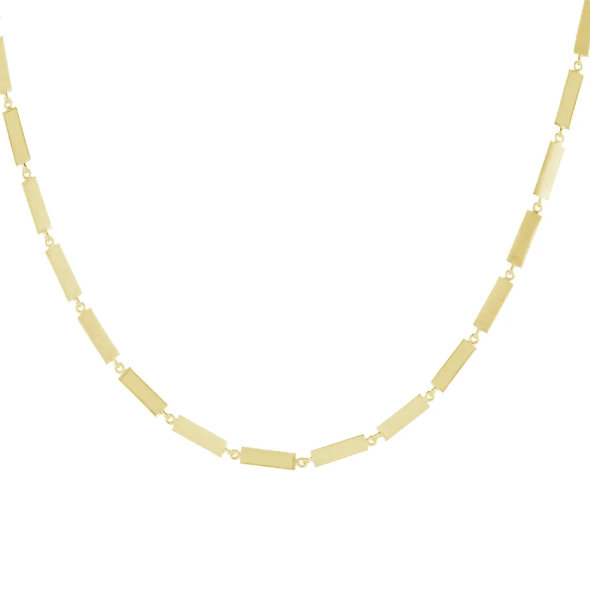 Tomfoolery Linear Wide Bar Link Necklace Discount