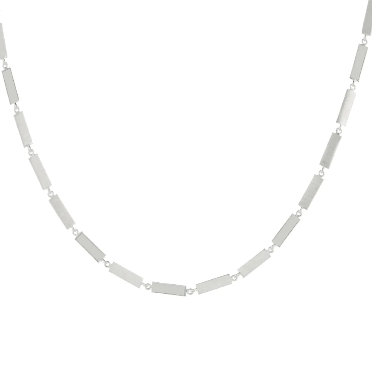 Tomfoolery Linear Wide Bar Link Necklace Discount