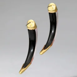 Tomfoolery Lipstick Red Luminous Lucite Claw Earrings Outlet