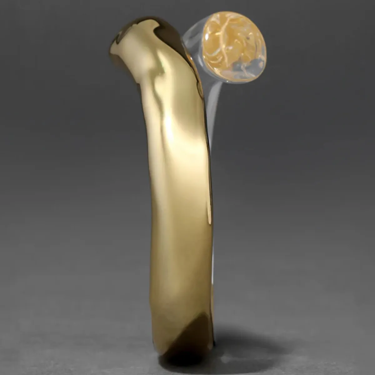 Tomfoolery Liquid Lucite Bypass Hinge Bracelet Fashion