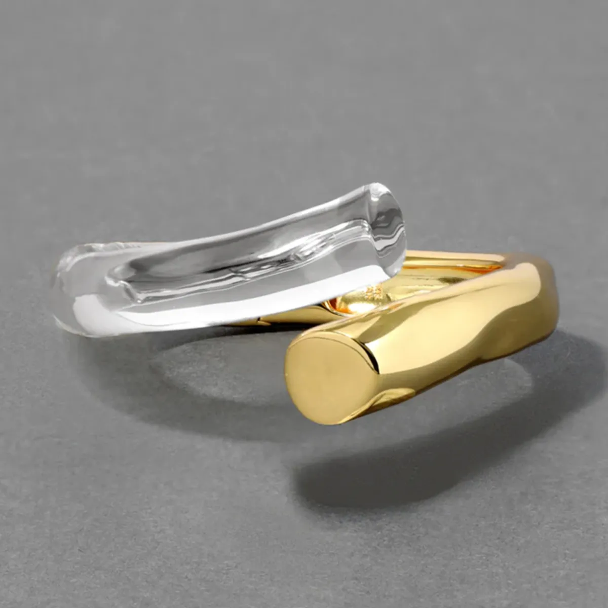 Tomfoolery Liquid Lucite Bypass Hinge Bracelet Fashion