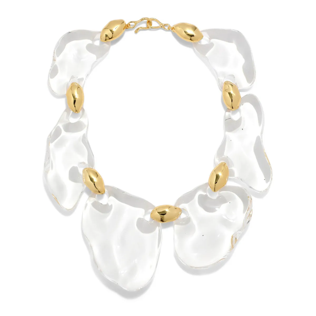 Tomfoolery Liquid Lucite Pebble Statement Necklace Outlet