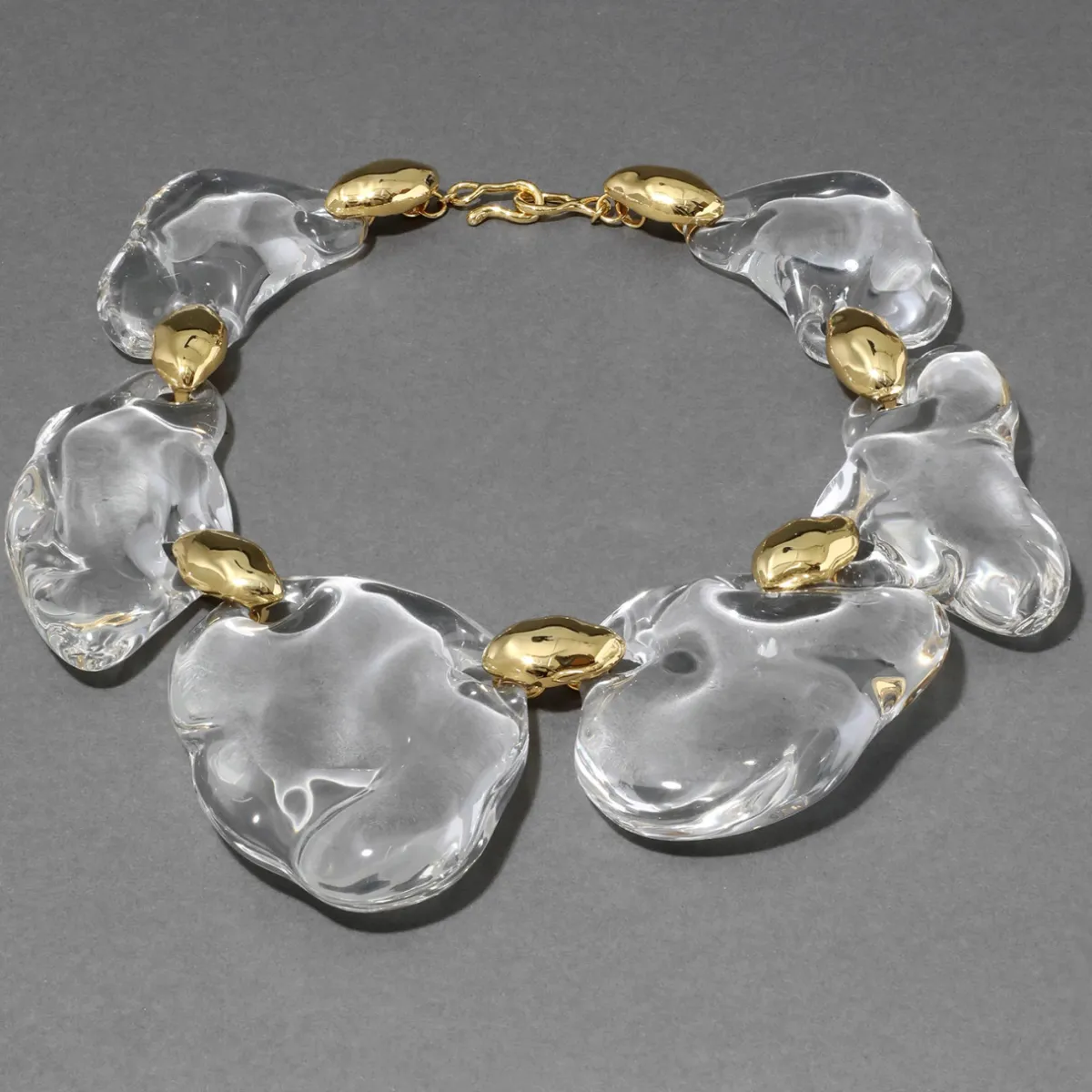 Tomfoolery Liquid Lucite Pebble Statement Necklace Outlet