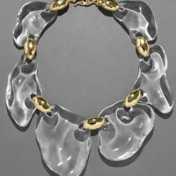 Tomfoolery Liquid Lucite Pebble Statement Necklace Outlet