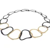 Tomfoolery Liquid Shapes Oxidised Silver & Gold Plated Necklace Sale