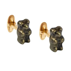 Tomfoolery Liquorice Gummy Bear Gold Cufflinks Online