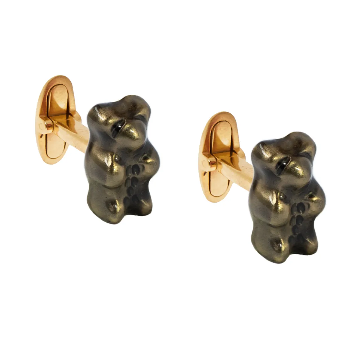 Tomfoolery Liquorice Gummy Bear Gold Cufflinks Online