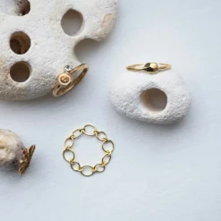 Tomfoolery Litica 18ct Gold Chain Ring Online