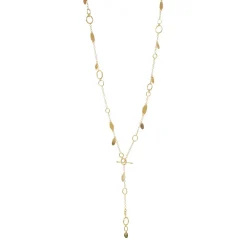 Tomfoolery Litica 18ct Gold T-Bar Chain Necklace New