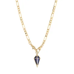 Tomfoolery London Flats Short Lapis Pendulum Pendant Discount