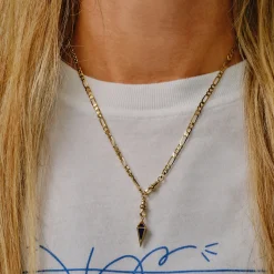 Tomfoolery London Flats Short Lapis Pendulum Pendant Discount