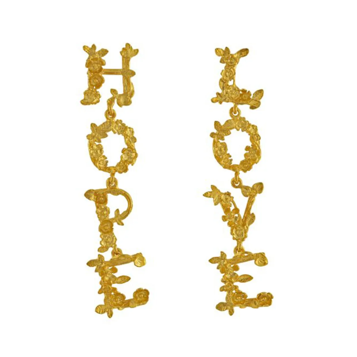 Tomfoolery LOVE & HOPE Asymmetric Drop Earrings Best