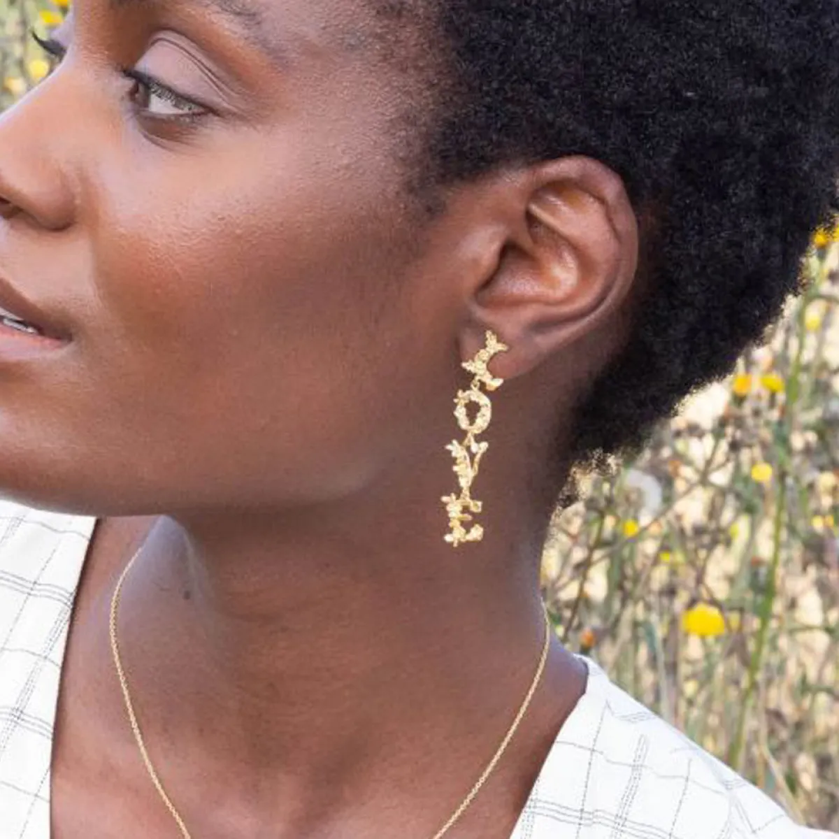 Tomfoolery LOVE & HOPE Asymmetric Drop Earrings Best