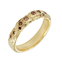 Tomfoolery LXXVIII 4mm Cognac & Champagne Diamond Scatter Ring Fashion