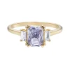 Tomfoolery Lyon Light Blue Sapphire & Diamond Three Stone Ring Clearance