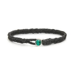 Tomfoolery Malachite Button Fishtail Bracelet in Black Best