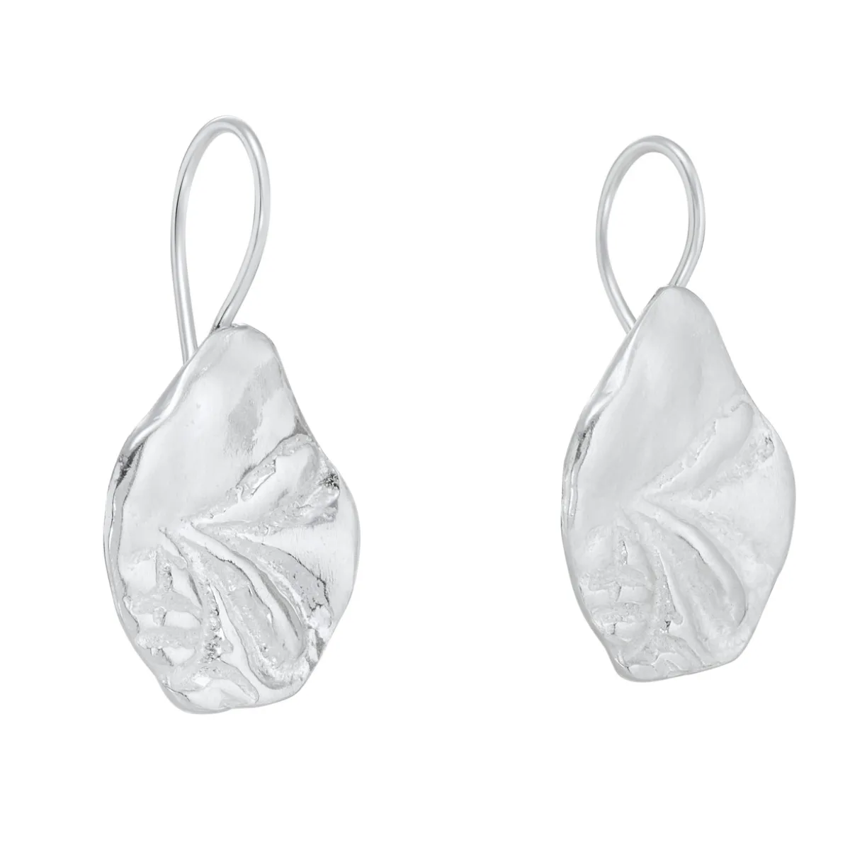 Tomfoolery Maria Silver Leaf Earrings Sale