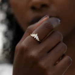 Tomfoolery Marquise Five Diamond Tiara Ring Discount