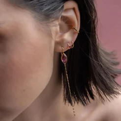 Tomfoolery Marquise Shaped Pink Tourmaline Earrings Clearance