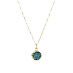 Tomfoolery Medium Irregular Round Blue Topaz Pendant Outlet