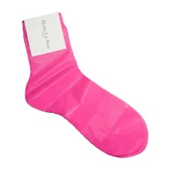 Tomfoolery Metallic Socks Fluorescent Pink Fashion