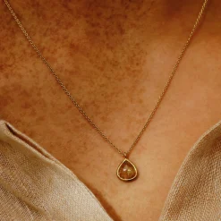 Tomfoolery Midi Champagne Pear Rose Cut Diamond Pendant Sale