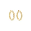 Tomfoolery Midi Chunky Tube Gold Plated Silver Hoop 30mm Online