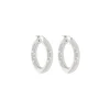 Tomfoolery Midi Chunky Tube Silver Hoop 30mm Outlet