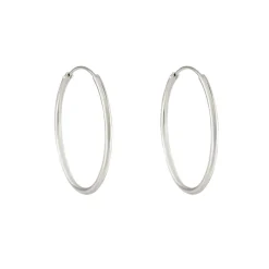 Tomfoolery Midi Sleeper Silver Hoop 30mm Hot