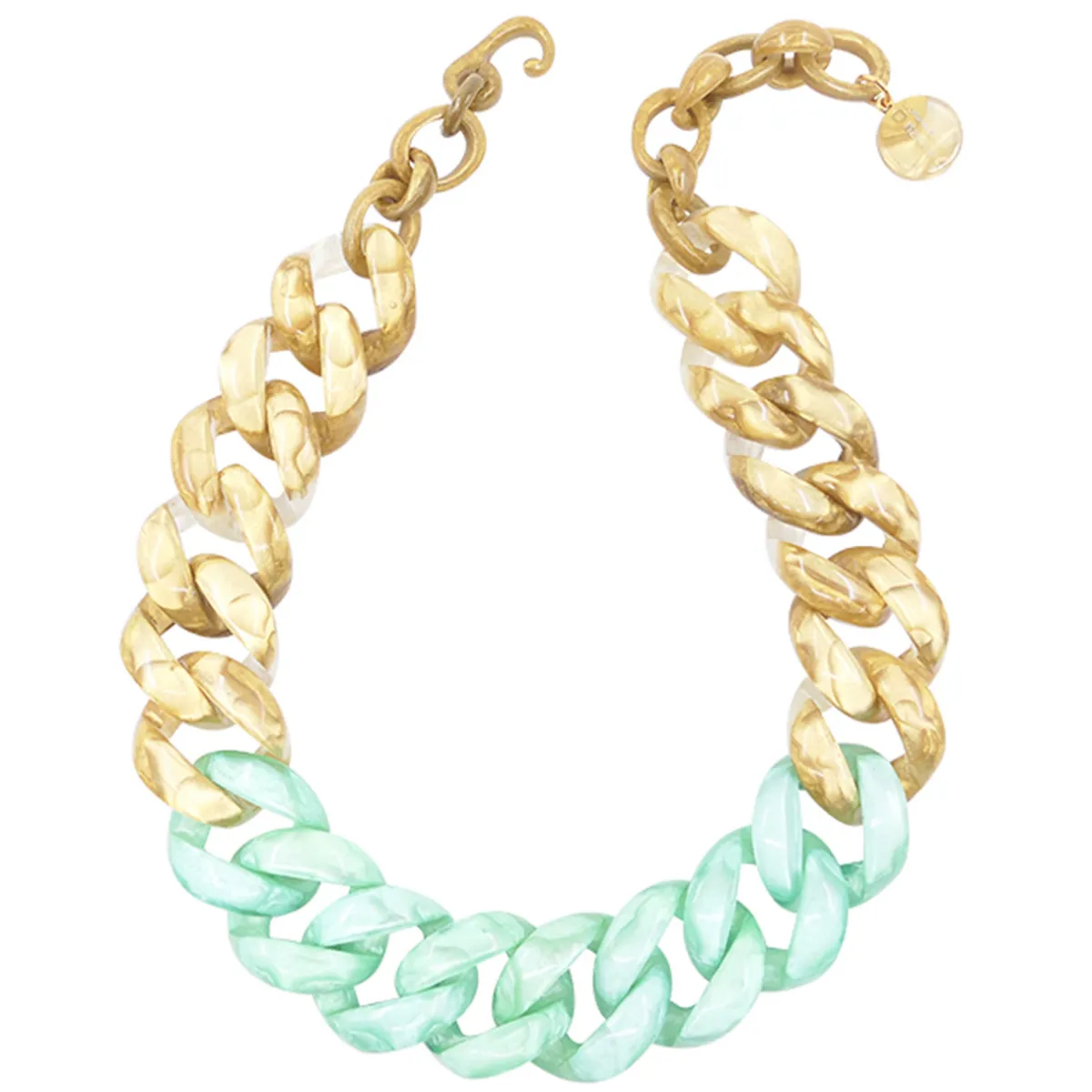 Tomfoolery Milja Short Resin Necklace in Menthol New