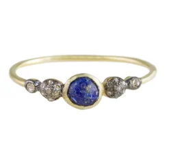 Tomfoolery Mille Blue Lapis Diamond Ring(Out of Stock) Discount