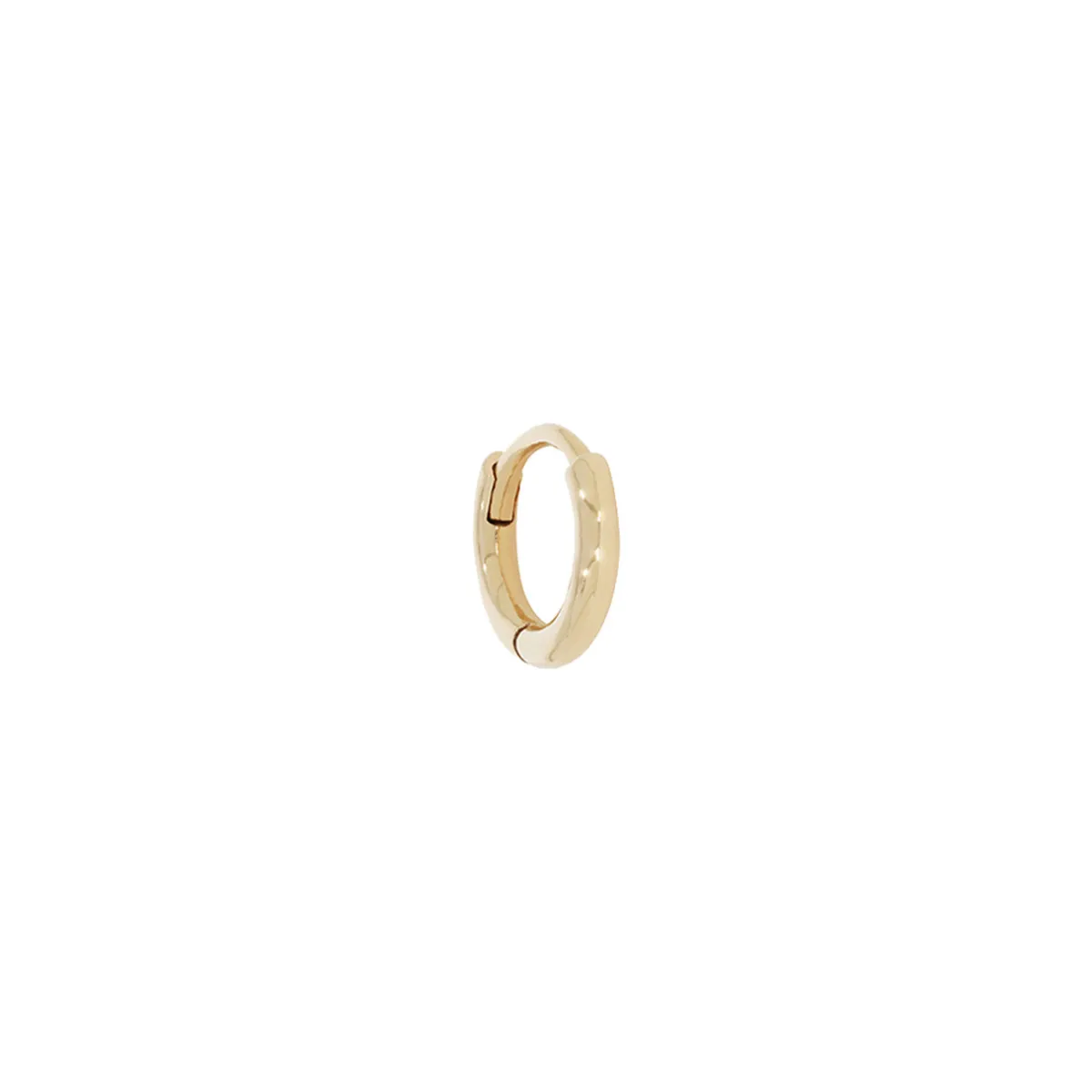 Tomfoolery Mini 9ct Yellow Gold Round Clicker Hoops New