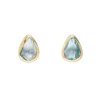 Tomfoolery Mini Irregular Aquamarine Studs Clearance