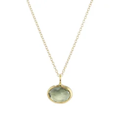 Tomfoolery Mini Irregular Green Amethyst Pendant New