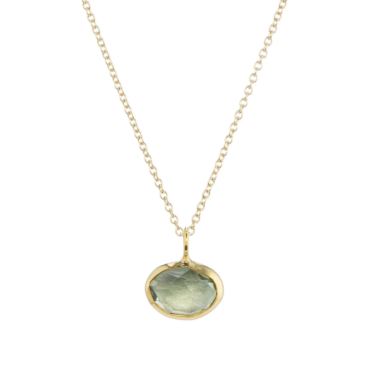 Tomfoolery Mini Irregular Green Amethyst Pendant New